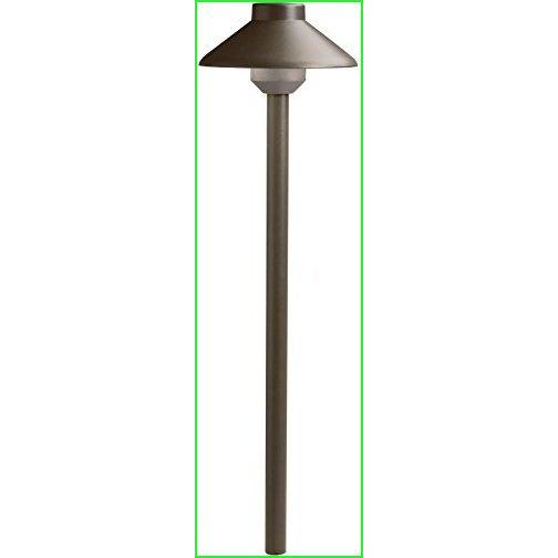 Kichler 15821AZT27, Landscape LED Low Voltage Aluminum Landscape Path Lighting LED, Bronze