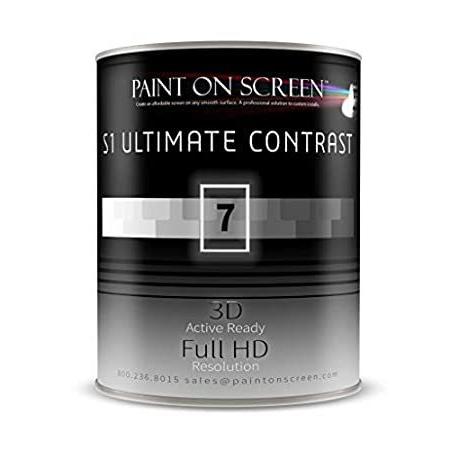 第一ネット (ペイントオンスクリーン) Paint On Screen プロジェクタスクリーンペイント S1 Ultimate Contrast - Gallon ディスプレイ、モニター