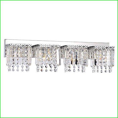 Evelyn 4-Light Chrome仕上げCrystal Strand Wall Sconce