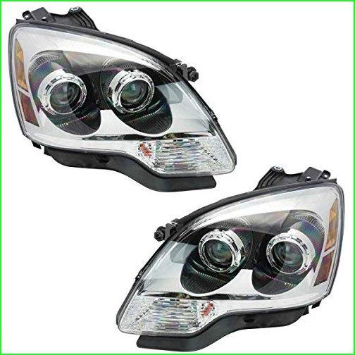 07-13 GMC Acadia Left & Right Halogen Headlamp Assemblies w/clear lens - pair ヘッドライト