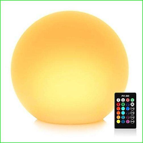 14-inch　Multi-Function　Color　w　Wireless　Waterproof　Light　Orb　Ball　Rechargeable,　White,　LED　Sturdy　Control　in　Beautifu　Changing　Remote