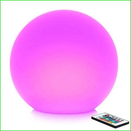12-inch　Rechargeable　Color-Changing　Home　LED　Bar　Pool　Room　Patio　Party　Orb　Ball　D　Bedroom　Kids　Light　Adult　w　Lamp　Globe　Remote,　Table