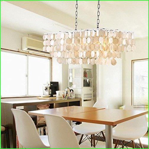 LightInTheBox モダンホワイトシェル+クリスタルホーム天井照明器具 フラッシュマウント、ペンダントライ