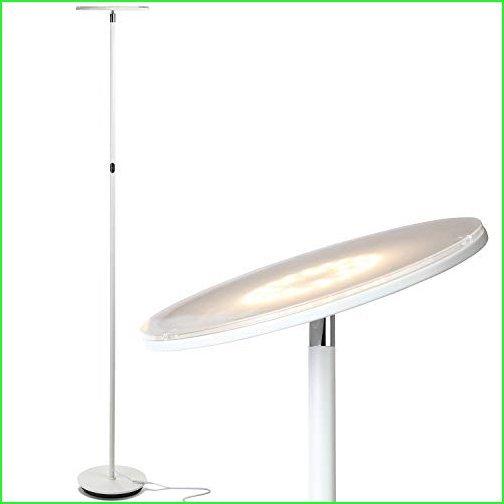 Brightech Sky Flux Bright LED Torchiere Floor Lamp, for Your Living Room and Office Halogen Lamp Alternative with Light Options Incl.