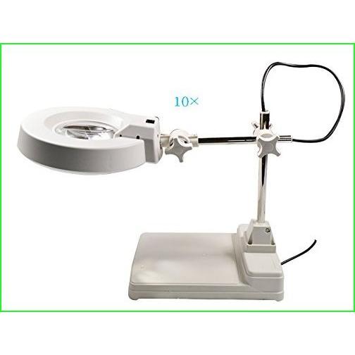 INTBUYING　10X　Magnifier　Lamp　Reading　Bright　Crafts　Glass　for　Light　Workbench　Working　LED　Table　Magnifying　Amplification　Daylight　110V　…