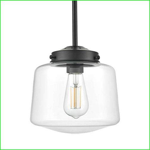 Scolare Vintage Pendant Light Black Kitchen Island Light with LED Bulb LL-P274-BLK