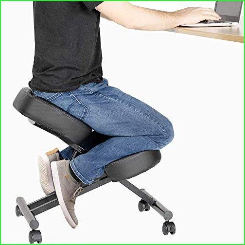 DRAGONN　by　VIVO　an　Stool　Seat　Home　Improve　Angled　Office　Chair,　for　with　Your　Ergonomic　Thick　Comfortabl　Adjustable　Posture　Kneeling　and