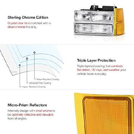 ギフト VIPMOTOZ 1994-1998 シボレー C/K 1500 2500 3500 ピックアップ サバーバン タホ ヘッドライト Driver ＆ Passenger Side AZN-JH-CCK94-OE-C-SET