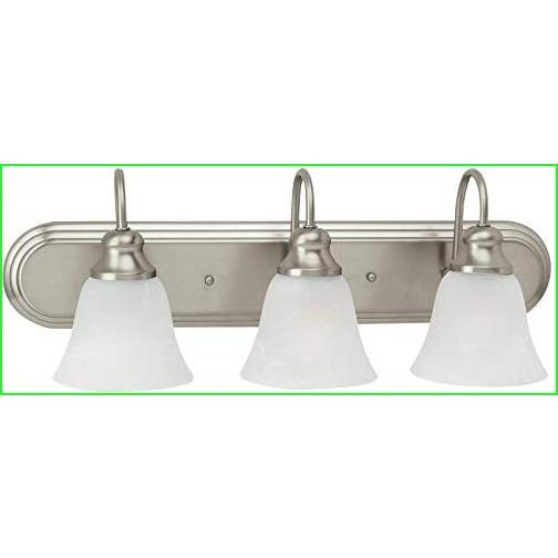 Sea　Gull　Lighting　Vanity　44941EN3-962　Transitional　Style　Nickel　Bath　Three　Windgate　Wall　Light　Fixture,　Brushed　Finish