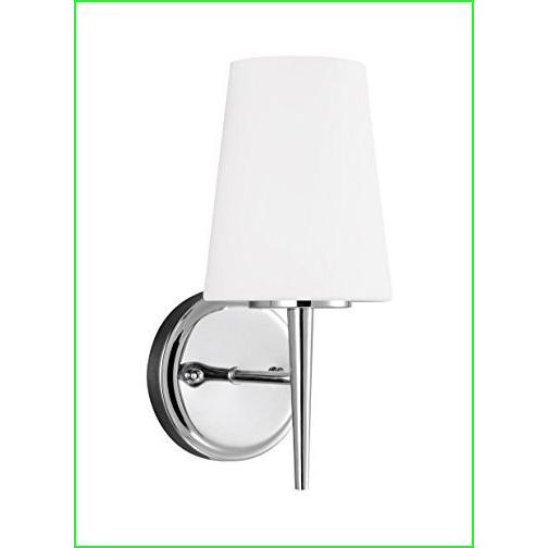 Sea Gull Lighting 4140401EN3-05 Driscoll Contemporary One Light Wall/Bath Sconce Vanity Style Fixture， Chrome Finish