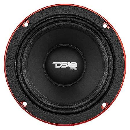 DS18 PRO-NEO6R - 6.5インチネオジムミッドレンジラウドスピーカー、レッドアルミニウムバスケット、最大600ワット、4オーム、ネオジムリングマグネット - 車に 