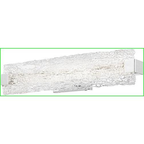 Quoizel　PCWR8524C　Winter　Wall　Bar　x　LED　Noodle　Watt,　Lighting,　37　(5&quot;H　Polished　1-Light,　Chrome　Vanity　Bath　24&quot;W)　Glass