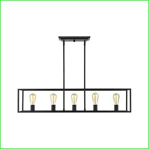 ゴールデン照明2072-LPBLKウェッソン線形ペンダント、ブラック