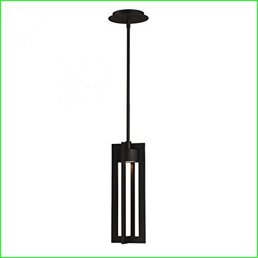 WAC　Lighting　PD-W48616-BK　Fixture,　Black　Outdoor　LED　Chamber　Light　Pendant