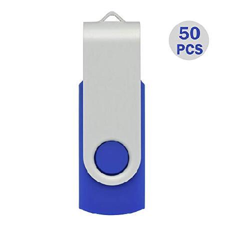 店舗 VICFUN 50パック 16GB USBフラッシュドライブ バルク16GB フラッシュドライブ 50個パック USB2.0-ブルー
