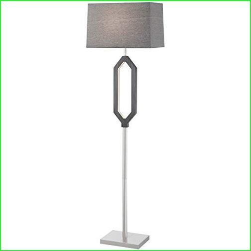 Desmond Charcoal Gray Floor Lamp w LED Night Light