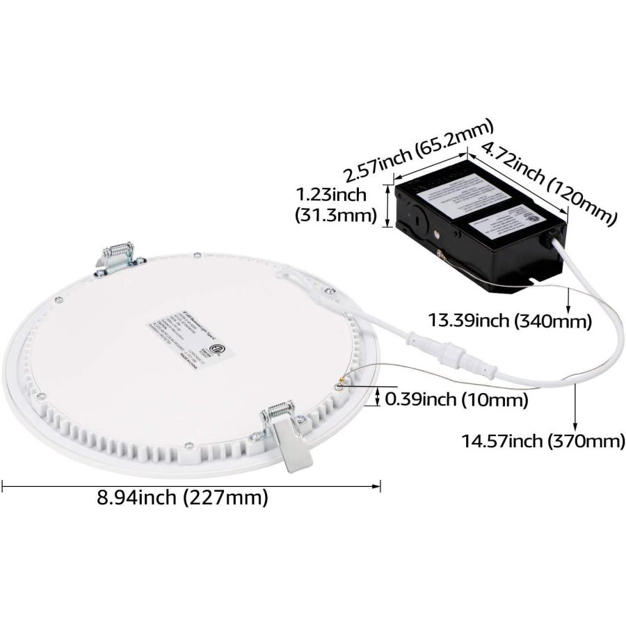 18W 8インチ LED埋め込み式照明 超薄型埋め込み式ダウンライト