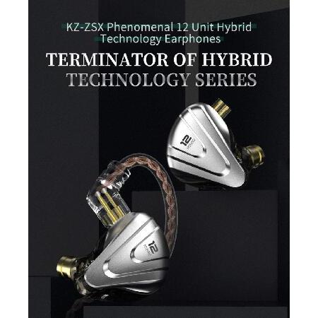 KZ ZSX 1DD+5BAハイブリッドHiFiステレオノイズ遮断スポーツIEMイヤホン/イヤホン/ヘッドホン 取り外し可能なケーブル付き iPhone iPad Android コンピュータ用｜galaxy-usa｜03