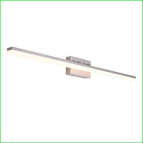 mirrea　48in　Modern　for　Lighting　LED　Light　46w　Nickel　Vanity　White　Bathroom　Brushed　Dimmable　(Warm　3000K)