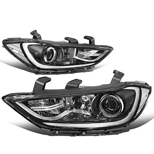 売り切れ必至 Dna Motoring ブラック クローム Hl Oh Hel16 Ch Cl1 プロジェクターヘッドライトランプセット 17 18 ヒュンダイ エ 超人気の Zoetalentsolutions Com