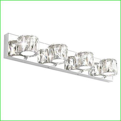 Aipsun　Lights　Crystal　for　Over　Vanity　Mirror　Modern　Vanity　Lights　Lights　Fixtures,White　Bathroom　Light　Light　LED