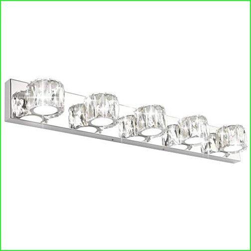 Aipsun Lights Crystal Vanity Lights Modern LED Vanity Lights for Bathroom Vanity Lighting Fixtures Modern Bathroom Wall Light