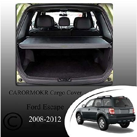 日本の公式オンライン CARORMOKE 格納式カーゴカバー 荷物カバー プライバシーシェード トランクカバー セキュリティシールド ブラック 2008-2012 Ford Escape