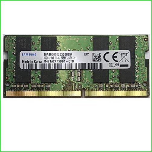 16GB DDR4 2666MHz (PC4-21300) RAMメモリーモジュール ノートパソコン用 (260ピン SODIMM, 1.2V) M471A2K43DB1-CTD