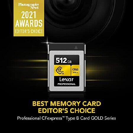 購入大特価 Lexar Professional 512GB CFexpress タイプB メモリーカード 最大1750MB/秒 未加工4Kビデオ録画 PCIe 3.0とNVMe対応 (LCFX10-512CRBNA)