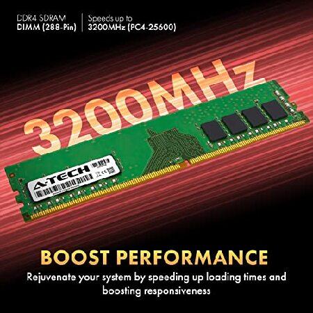 セレクトショップ A-Tech 32GB (2x16GB) DDR4 3200MHz UDIMM PC4-25600 (PC4-3200AA) CL22 DIMM ノンECCデスクトップRAMメモリーモジュール