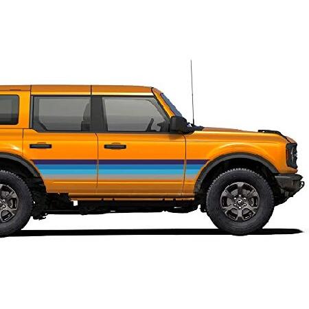 サイドレトロストライプグラフィックビニールデカール Ford Bronco対応 
