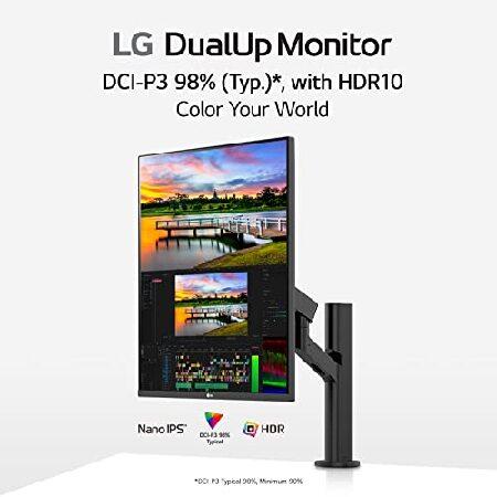 LG 28MQ780-B 28 Inch SDQHD (2560 x 2880) Nano IPS DualUp Monitor with Ergo Stand, DCI-P3 98% (Typ.) HDR10, USB Type-C (90W PD) - Black｜galaxy-usa｜03