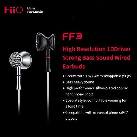 FiiO FF3 ヘッドフォン イヤホン 有線 重低音 1DD 高解像度イヤホン 2.5/3.5/4.4mm スワップ可能 プラグ付き ロスレスサウンド スマートフォン/PC/ノートパソコ｜galaxy-usa｜02