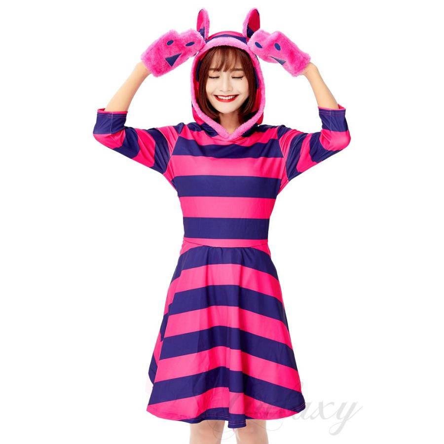 不思議の国のアリス アニマル チェシャ猫 猫 大人 かわいい ワンピース 手袋付き S-L ハロウィン コスプレ衣装(ps3767) :ps3767:galaxyshop 通販 不思議の国のアリス アニマル チェシャ猫 猫 大人 かわいい ワンピース 手袋付き S-L ハロウィン コスプレ衣装(ps3767)