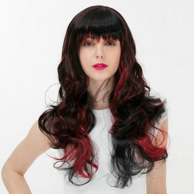 原宿ガール かわいい ロリータ ロング レッド ブラック 巻き髪 コスプレ 耐熱ウィッグ Wig 813a Wig 813a Wig 813a Galaxyshop 通販 Yahoo ショッピング