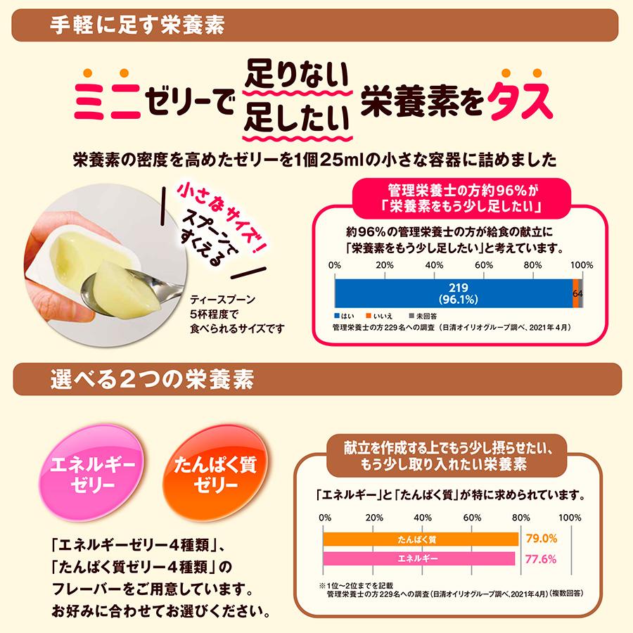 お取り寄せ可) 日清オイリオ ミニタス エネルギーゼリー りんご味 25g
