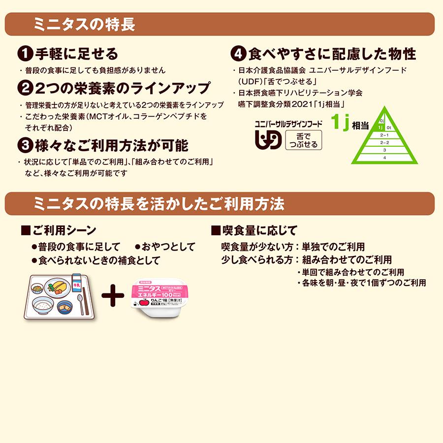 お取り寄せ可) 日清オイリオ ミニタス エネルギーゼリー りんご味 25g