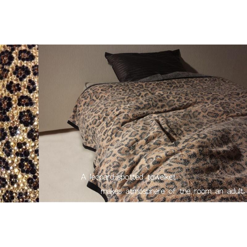 豹柄 おぼろタオルケット Leopard シングル(140×190cm) ヒョウ柄