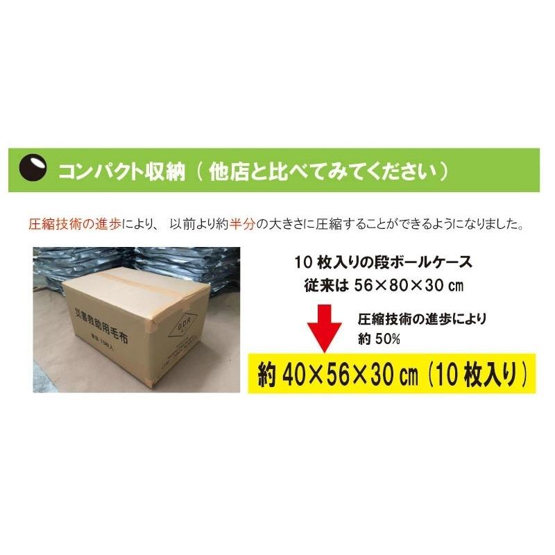 10枚単位】 災害救助用毛布 災害備蓄用毛布 難燃毛布（防炎毛布タイプ
