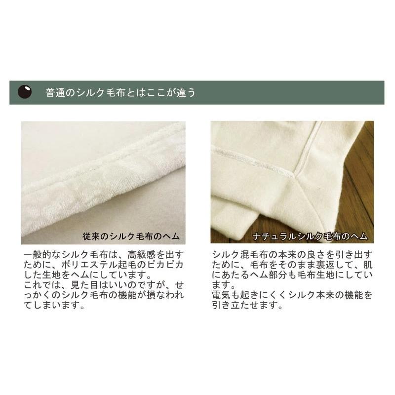 シルク毛布と綿毛布がドッキング シングル（140×200cm）絹毛布 『訳
