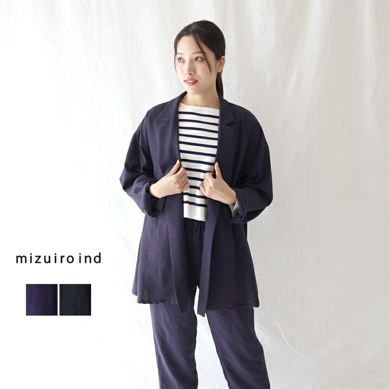 mizuiroind テーラードシャツジャケット　ブラック 優待価格[mizuiro ind]テーラードシャツジャケット | KOBUNSHA