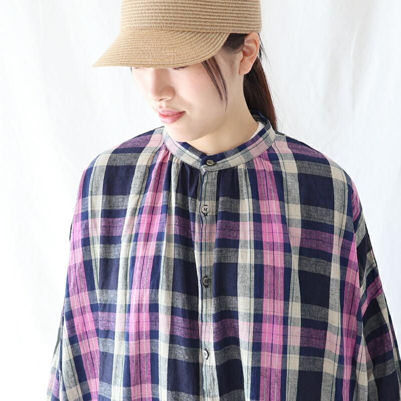 ichi Antiquites❣️ウールガーゼタータンチェックシャツワンピース 中古・古着通販】ICHI antiquites (イチアンティークス) ウールガーゼ