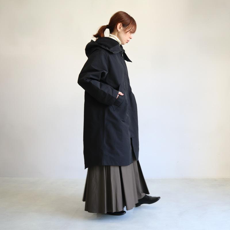 ミズイロインド フーデッドコート ロングコート マウンテンパーカー ミリタリーコート mizuiro ind 4-270003 レディース 秋冬 防寒 ボア 裏起毛 ミズイロインド mizuiro ind