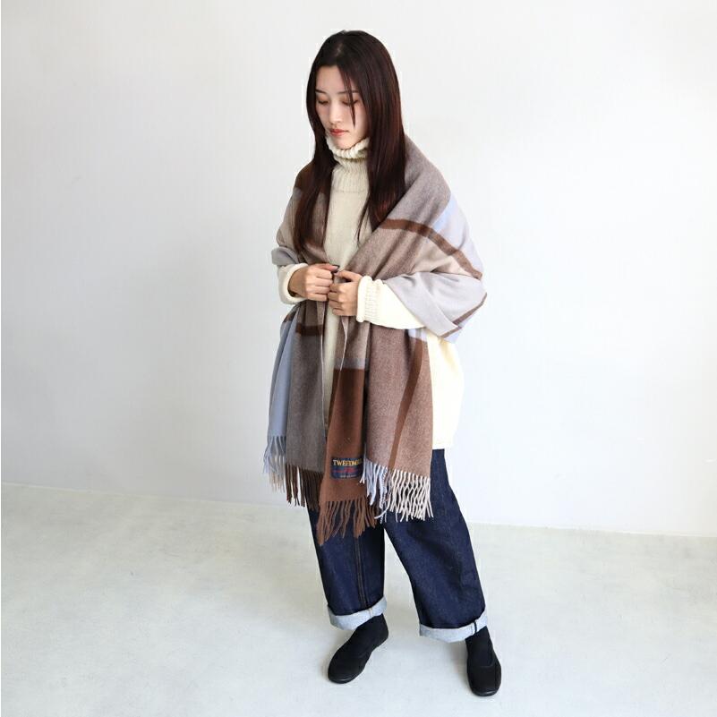 TWEED MILL TWEEDMILL ツイードミル ウールタータンチェック大判 TWEED MILL TWEEDMILL ツイードミル ウールタータンチェック大判