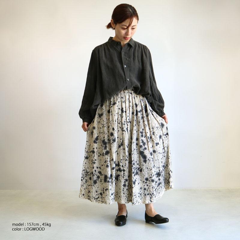 イチアンティークスのギャザーロングスカート-