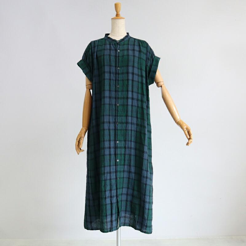 ICHI Antiquites ワンピース イチアンティークス 東炊きリネンチェック 