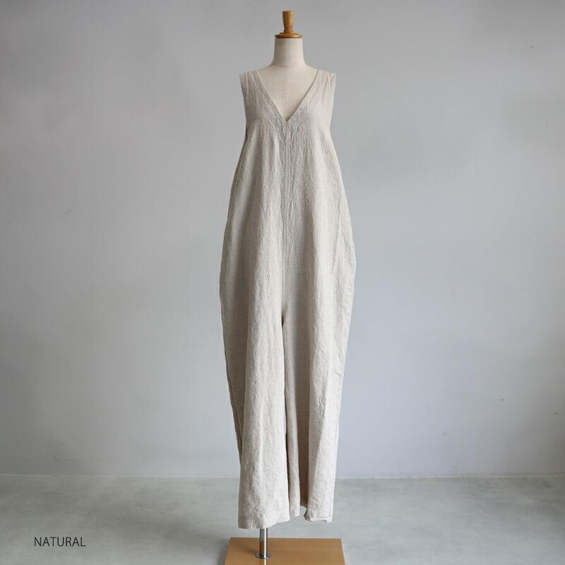 ICHI Antiquites イチアンティークス ヴィンテージリネンサロペット 