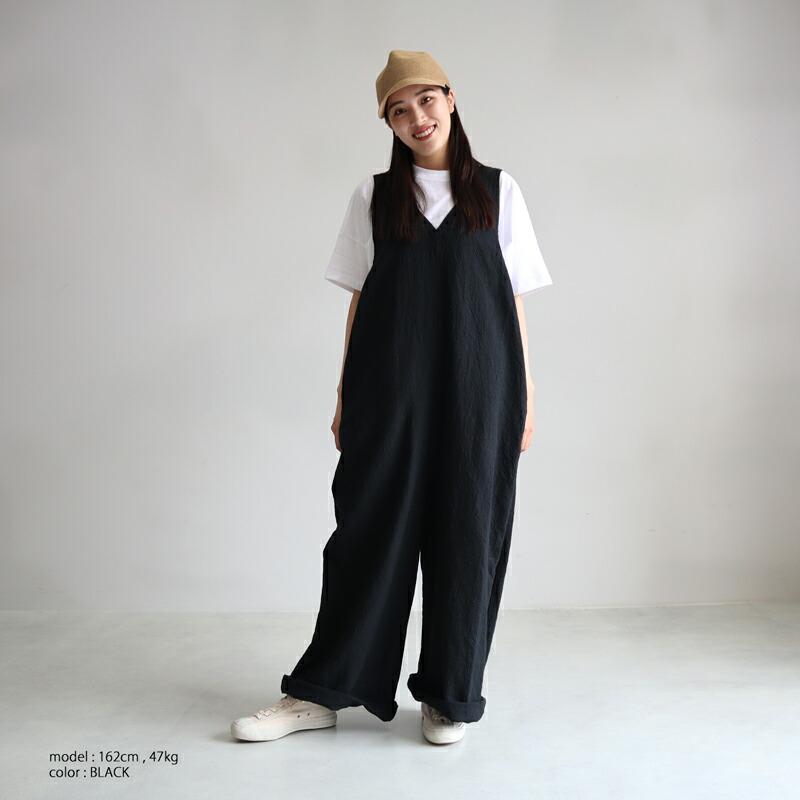 ICHI Antiquites イチアンティークス ヴィンテージリネンサロペット