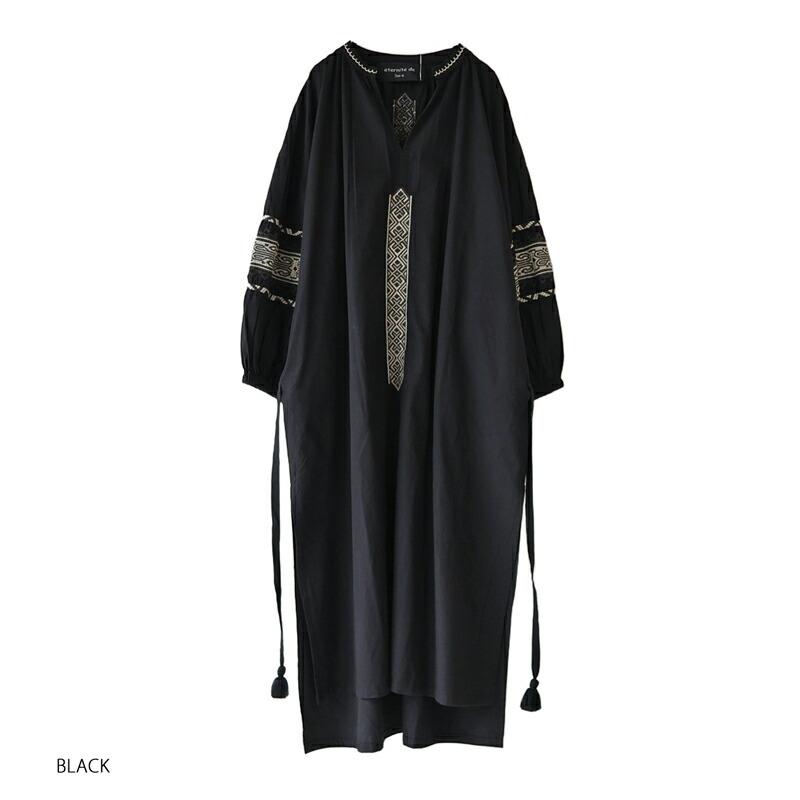 soi-e ソワ 高密度ポプリン×刺繍ワンピース 821384 レディース