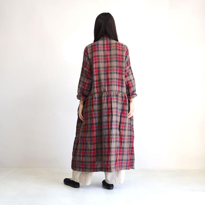 ICHI Antiquites イチアンティークス リネンタータンチェック  